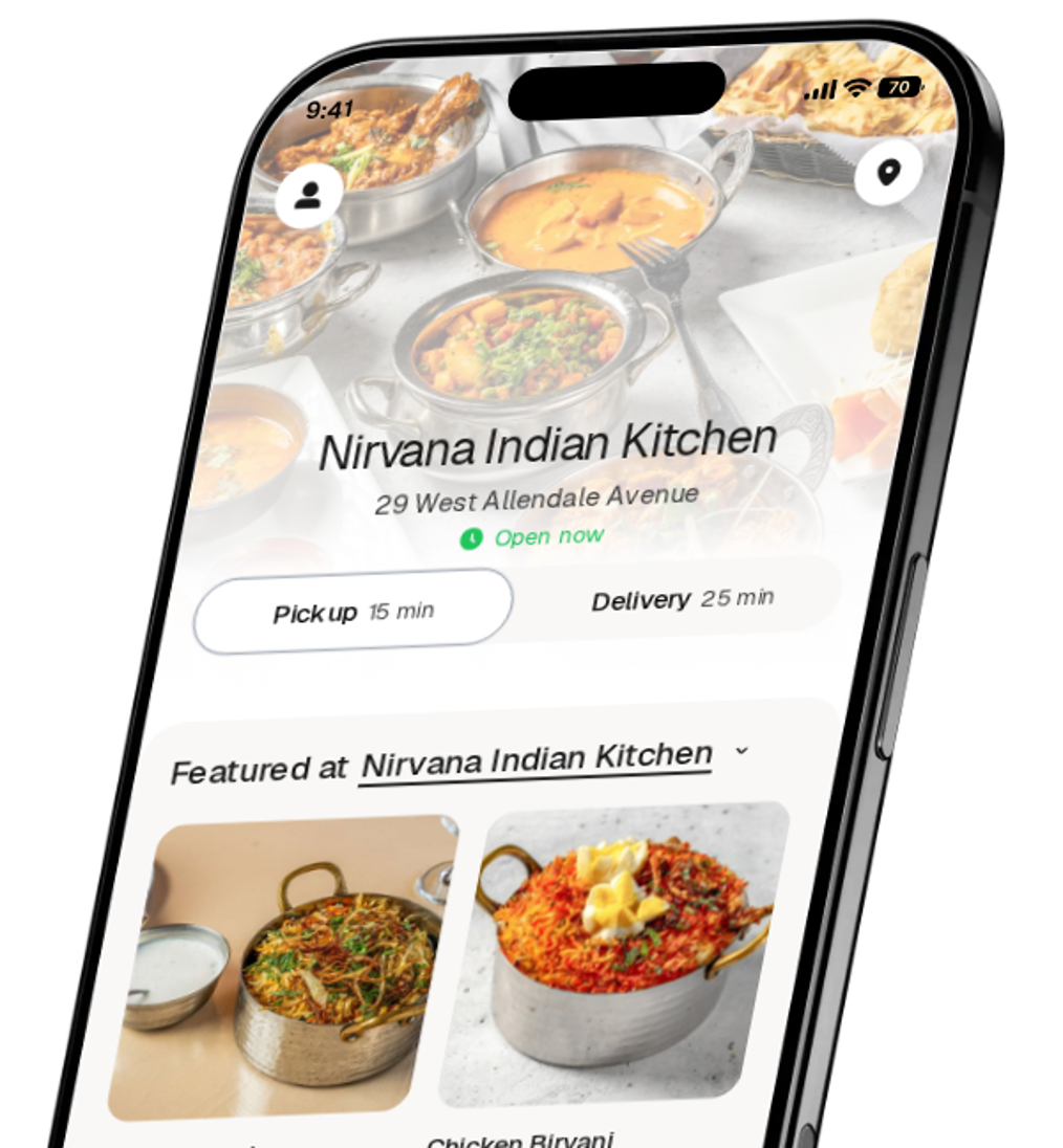 Nirvana Indian Kitchen app preview